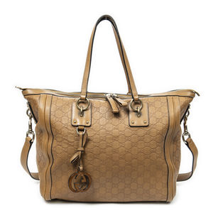 Gucci Tan Embossed Leather Shoulder Bag